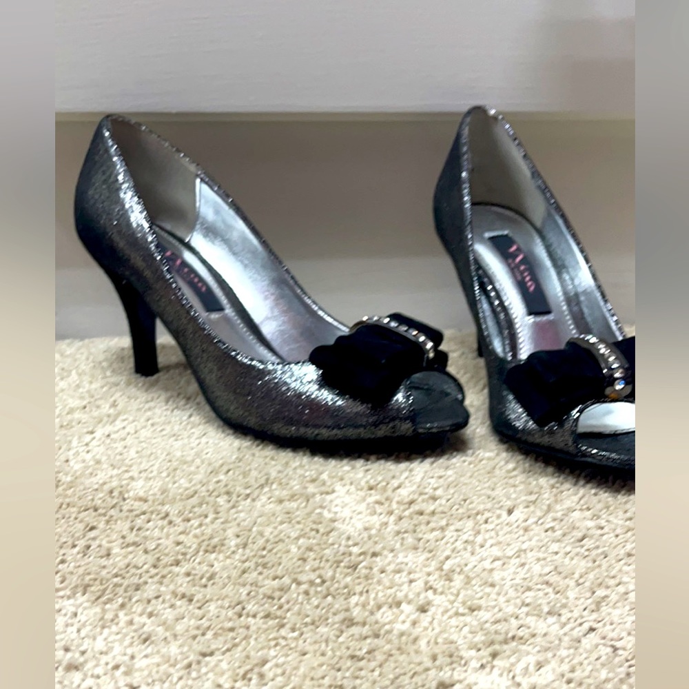 Black & Silver heels